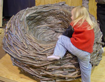girl getting into Nest