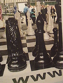 Chess being played